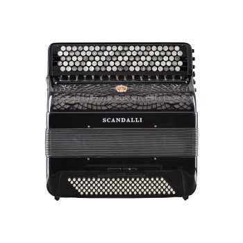 Scandalli mod. Extreme 5 file di bottoni, 64(107)/120  4°- 6°,LMMH, col. Black - Nero