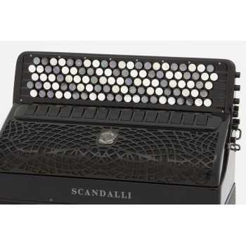 Scandalli mod. Extreme Plus (conservatorio) 47/120/4°- 4 ° Free Bass,LMMH col. BLACK - Nero