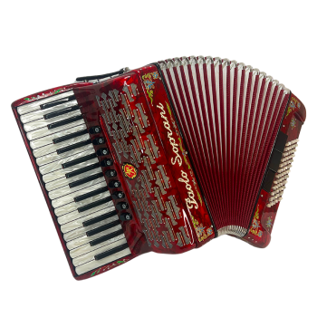 Paolo Soprani mod. Professionale 34/72/4°- 4° LMMM, col. Red with deco - Rosso con deco