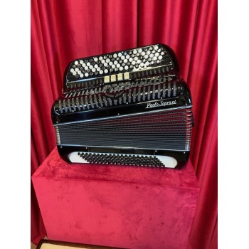 USED - Paolo Soprani buttons (cromatic) mod. Professionale 47/120/3°/4° Musette, col. Nero