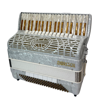 Moreschi, mod. Masterpiece 41/120/4°-5°, double cassotto, LMMH, col. Bianco - White perlato