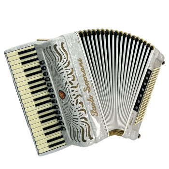 Paolo Soprani Super Paolo 41/120/4°- 5° LMMM , (2+2 cassotto), bianco e oro