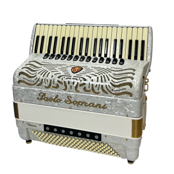 Paolo Soprani Super Paolo 41/120/4°- 5° LMMM , (2+2 cassotto), bianco e oro