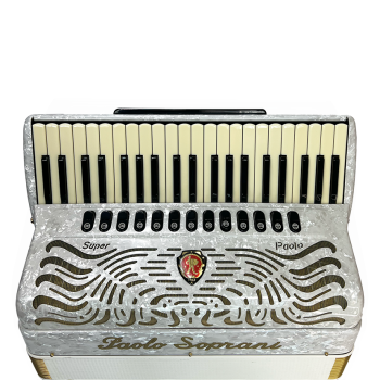 Paolo Soprani Super Paolo 41/120/4°- 5° LMMM , (2+2 cassotto), bianco e oro