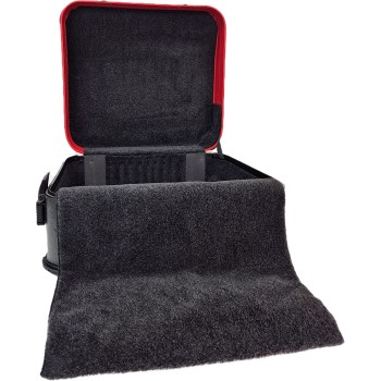 Shaped hard case with trolley and wheels for 37 keys accordion