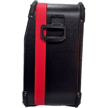 Shaped hard case with trolley and wheels for 41 keys accordion