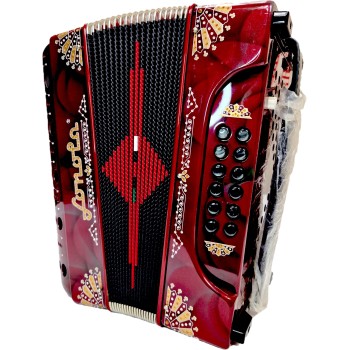 USED - Sonola (33/12 4/5 reeds) MMMM tuning Fa/Sib/Mib (F/Bb/Eb), Red with deco