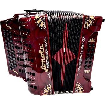 USED - Sonola (33/12 4/5 reeds) MMMM tuning Fa/Sib/Mib (F/Bb/Eb), Red with deco