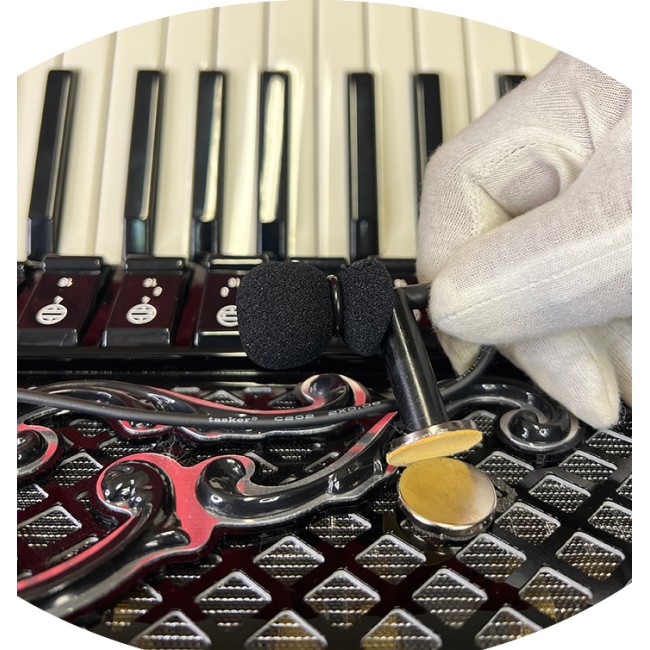 Kit of microphones magnetised for accordion...