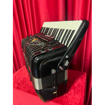 USATO - Scandalli mod. Super VI, 2 voci in cassotto 41/120/4/5 LMMH amplif. L/R, voci a mano, Nero - BLACK