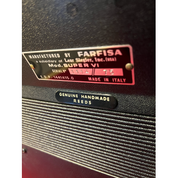 USED - Scandalli mod. Super VI, 2 voices in cassotto 41/120/4/5 LMMH amplif. L/R, handmade voices, BLACK