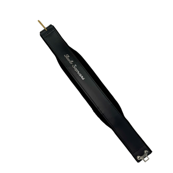 Paolo Soprani manale NERO in cuoio e velluto con logo, mis. M (48 cm)