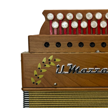 Il Mazzantino Professionale 21 note, 8 bassi, 3 voci, Tonalità SOL/DO (G/C), Legno + Decorazione