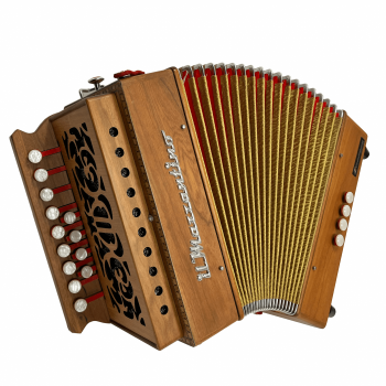 Il Mazzantino mod. Studio 13 note, 4 bassi, 3 voci, Tonalità LA/RE (A/D), Legno