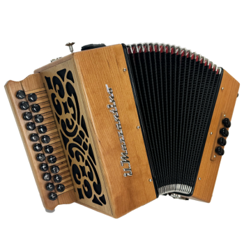 Il Mazzantino Professional Superior 21 notes, 8 basses, 3 voices, Key G/C, Wood + Decorations