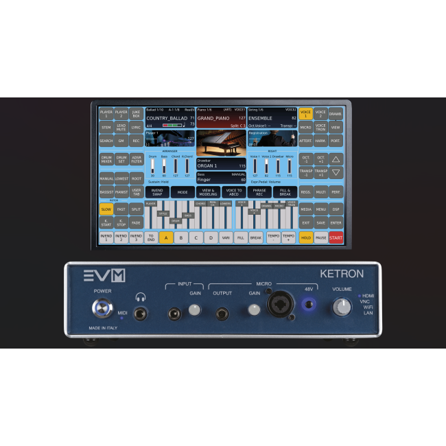 KETRON Boundle: EVM + Monitor + Zaino, cod. 9BU001