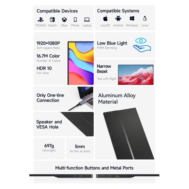 KETRON Monitor 15.6″ Touchscreen, cod. 9MO001