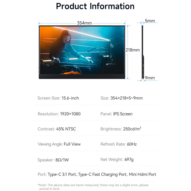 KETRON Monitor 15.6″ Touchscreen, cod. 9MO001