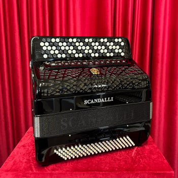 USED LIKE NEW - Scandalli mod. BJC 442 ( 5 row of buttons), 61(102)/120/ 4°- 4°,LMMH, C-griff, col. Black - Nero