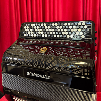USED LIKE NEW - Scandalli mod. BJC 442 ( 5 row of buttons), 61(102)/120/ 4°- 4°,LMMH, C-griff, col. Black - Nero