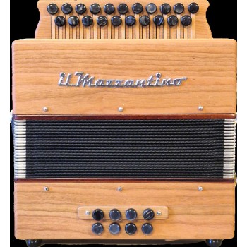 Il Mazzantino Professionale 21 note, 8 bassi, 3 voci, Tonalità SOL/DO (G/C), Legno