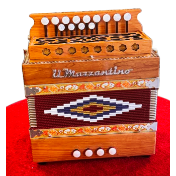 Il Mazzantino Professionale 13 note, 4 bassi, 3 voci, Tonalità SOL/DO (G/C), Legno