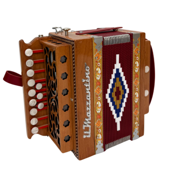 Il Mazzantino mod. Professionale 12 note, 2 bassi, 3 voci, Tonalità SOL (G), Legno