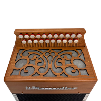 Il Mazzantino Professionale 21 note, 8 bassi, 2 voci, Tonalità SOL/DO (G/C), Legno