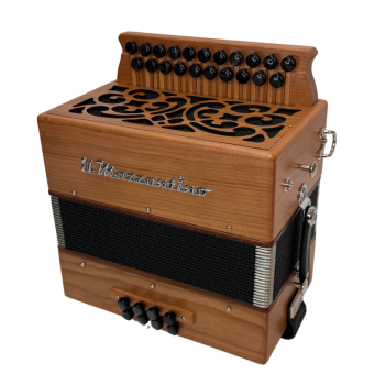 Il Mazzantino Professionale Superior 21 note, 8 bassi, 3 voci, Tonalità FA/SIb (F/Bb), Legno