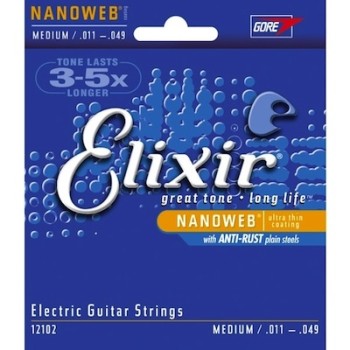 Elixir - Electric Guitar - [12102] Medium .011-.049 -...