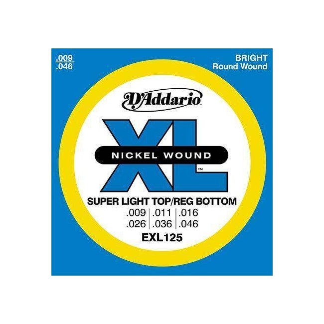 D'ADDARIO EXL125 XL NICKEL ROUND WOUND 009-046...