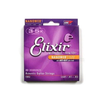 Elixir muta per chitarra acustica Light 12-53 - Nanoweb...
