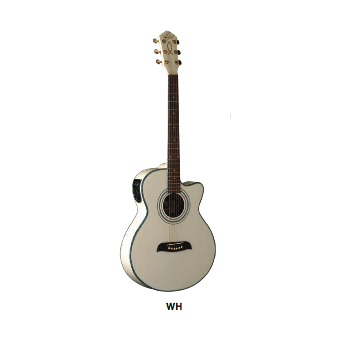 OG-10CE WH CH. ACUSTIC.AMPL.4/4OS BY WASHBURN WHITE