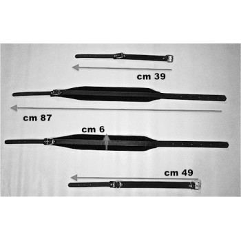 Tracolle per fisarmonica in Vera pelle e Velluto, mod....