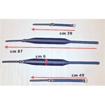 Tracolle per fisarmonica in Vera pelle e Velluto, mod....