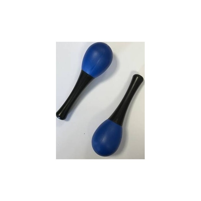 COPPIA MARACAS IN PLASTICA VIOLA NERO