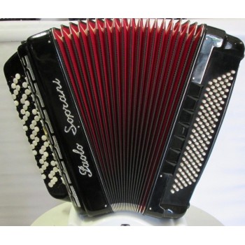 Cinghie In Vera Pelle Per Fisarmonica Da 60 A 120 Bassi | Imbottite E Regolabili | Colore Rosso O Nero | Larghezza 5 Cm Per Massimo Comfort