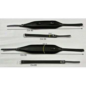 Tracolle per fisarmonica in Vera pelle e Velluto, mod....